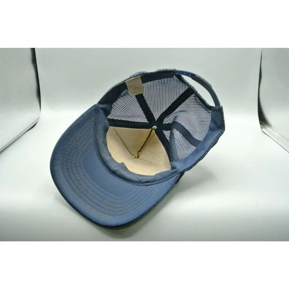 Loomis Courier Service Trucker Hat Mesh Snapback Size-A-Just OS VTG Blue - Picture 6 of 7